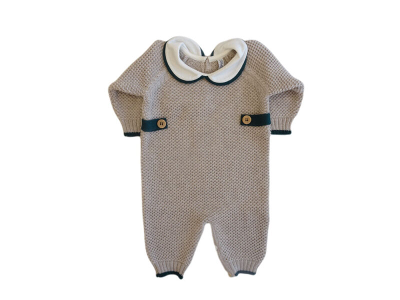 Tutina in lana merinos per neonato Bèbè di Almy
