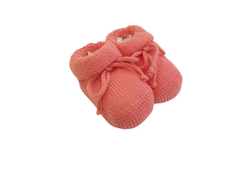 Babbucce in filo di cotone aragosta per neonata