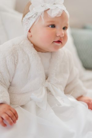 Abbigliamento Abbigliamento bambina Abbigliamento bebè femmina OLIVIA Piuma Bianca E Pizzo Romper 