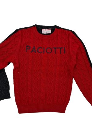 Maglioncino a coste rosso bimbo in lana 4US Paciotti