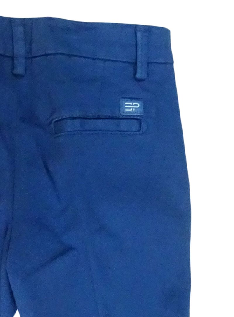 Pantalone bimbo in cotone stretch blu navy, comodo ed elegante.